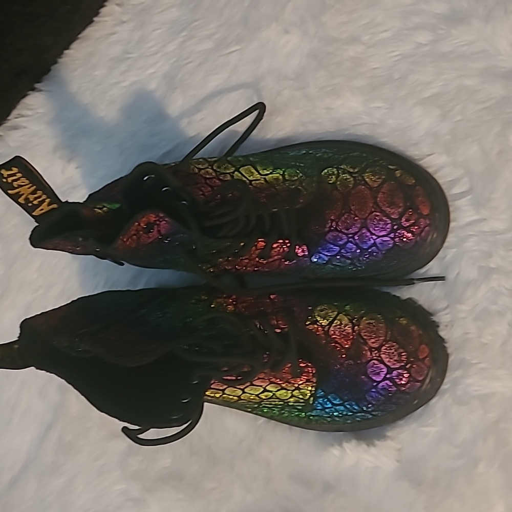 Dr. Martens rainbow metallic girls boots us size 4